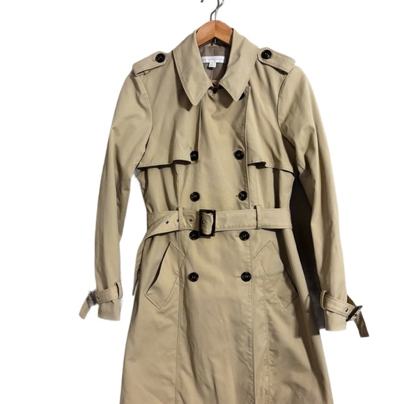 SOLD New York & Company Women's Tan Trench Coat Size Medium - Picture 3 of 8